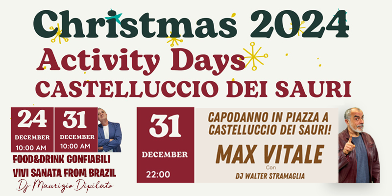 Castelluccio dei Sauri, vigilia di Natale e Capodanno in piazza. De Nittis: “Vogliamo creare qualcosa di magico”