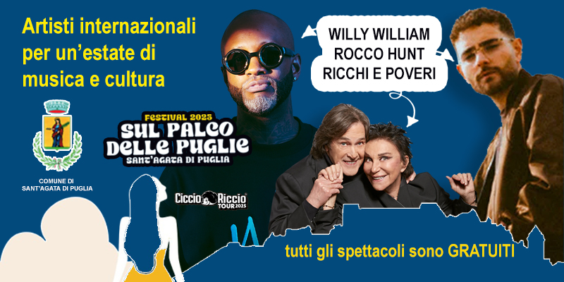 Sant'Agata di Puglia, il Festival Sul Palco delle Puglie entra nel vivo. Bove: “Artisti internazionali per un’estate di musica e cultura”.
