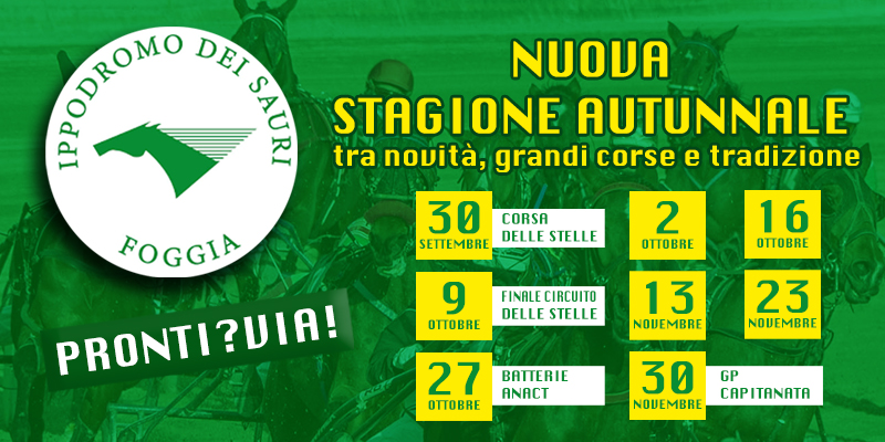 L’Ippodromo dei Sauri riparte: al via la nuova stagione autunnale tra novità, grandi corse e tradizione. 