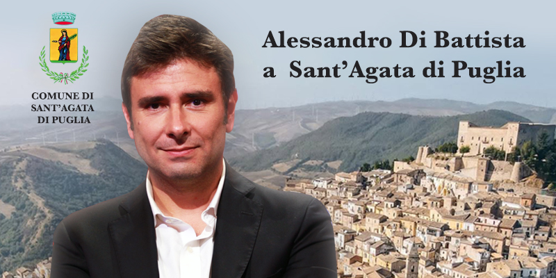 “Libri e Trasonne” apre con Alessandro Di Battista: a Sant’Agata di Puglia il confronto sulla crisi della democrazia. 