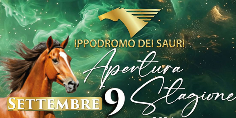 Ippodromo dei Sauri, il 9 settembre riparte la stagione autunno-inverno. De Matteo: "Un calendario ricco di appuntamenti". 